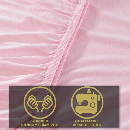 MALIKA® Spannbettlaken 120x200 cm – Jersey-Baumwolle Spannbetttuch, passend für Matratzen bis 28 cm