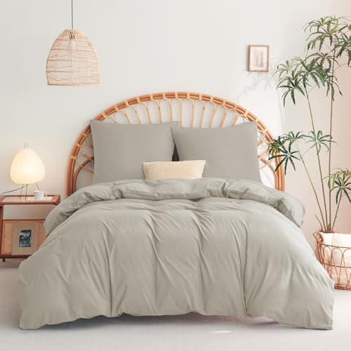 WAVVE Bettwäsche 135x200 – 4‑teiliges Mikrofaser‑Set Anthrazit (inkl. 2×80×80 cm Kissenbezüge) mit Reißverschluss, OEKO‑