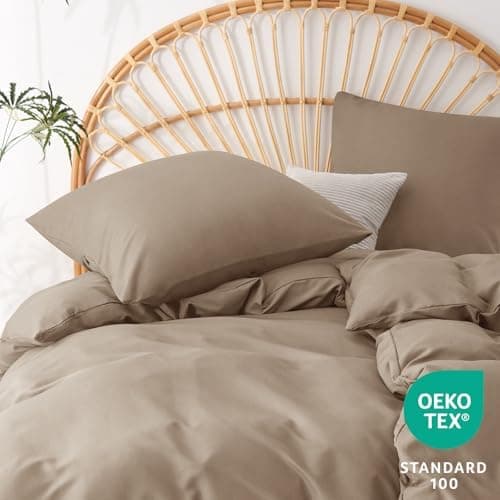 WAVVE Bettwäsche 135x200 – 4‑teiliges Mikrofaser‑Set Anthrazit (inkl. 2×80×80 cm Kissenbezüge) mit Reißverschluss, OEKO‑