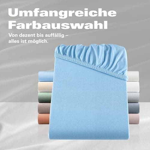 BaSaTex Bio-Jersey Spannbettlaken 120x200 cm – 100% Bio-Baumwolle, GOTS-zertifiziert – Taupe