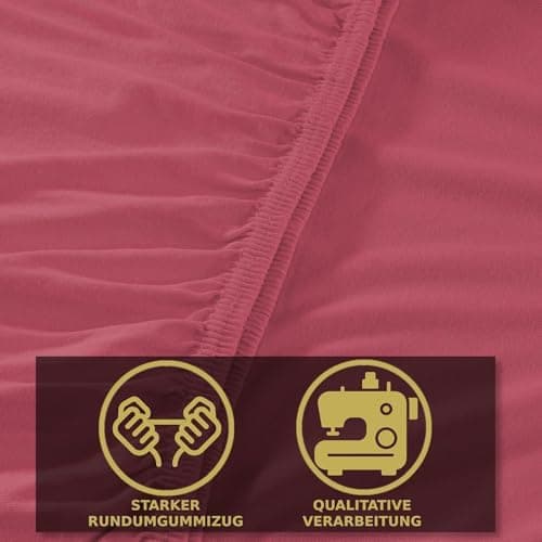 MALIKA® Spannbettlaken 120x200 cm – Jersey-Baumwolle Spannbetttuch, passend für Matratzen bis 28 cm