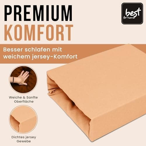 Elastisches Jersey-Spannbettlaken 90x180 cm – 100% Baumwolle, kuschelig warm