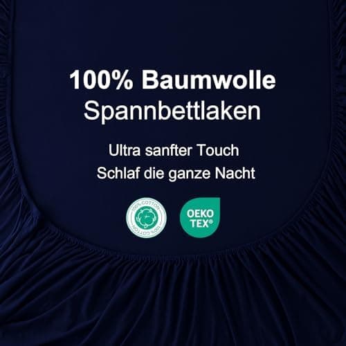 CELESTA Spannbettlaken 140 x 200 cm – 100% Baumwolle (OEKO‑TEX STANDARD 100) – für Matratzen bis 30 cm