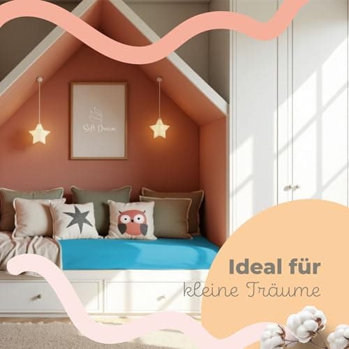 Soft Dream Spannbettlaken 90x200 cm Dunkelgrau – 100% gekämmte Baumwolle Jersey – für Kinder- & Juniorbett
