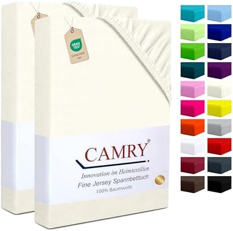 Camry Spannbettlaken 180x200–200x200 cm – Baumwoll‑Jersey Orange