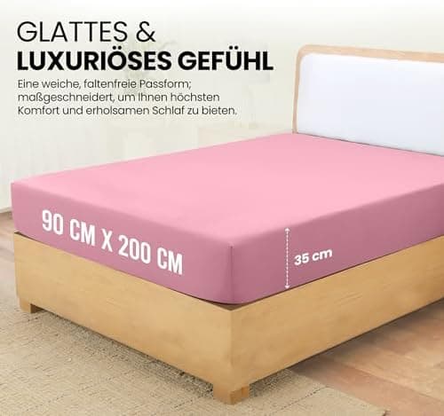 Utopia Bedding Spannbettlaken 180×200 cm – Grau, gebürstete Polyester‑Mikrofaser, OEKO‑TEX zertifiziert