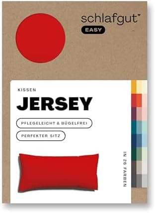 Schlafgut Easy Jersey Kissenbezug 40 x 40 cm – 100% Baumwolle, superweich & atmungsaktiv, Green Mid