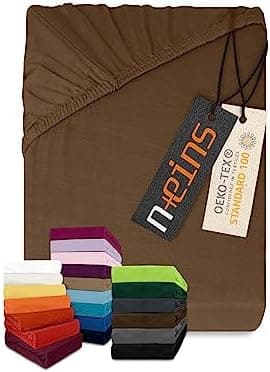 Jersey-Spannbetttuch – 100% Baumwolle, 180–200 x 200 cm