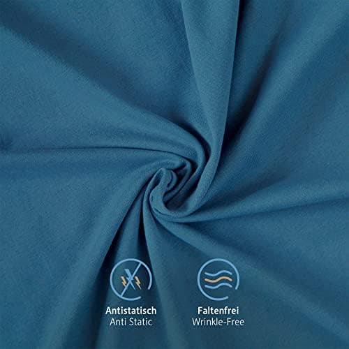 Komfortec Kissenbezüge 2er Set – 100% Baumwolle Premium Jersey (150 g/m²), superweich – OEKO‑TEX STANDARD 100