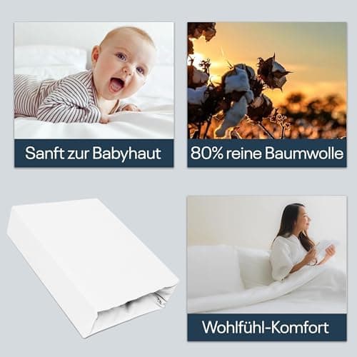 Elastisches Jersey-Spannbettlaken 90x180 cm – 100% Baumwolle, kuschelig warm