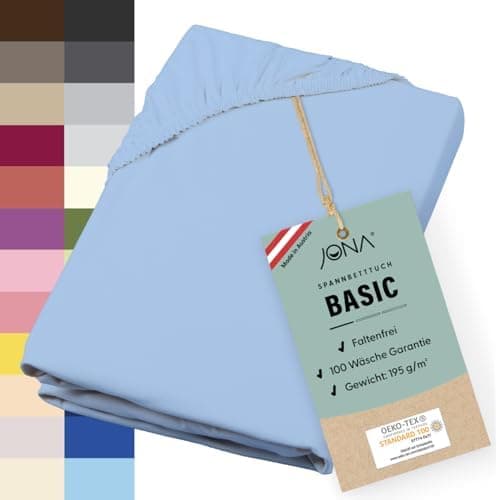 Spannbettlaken 180–200 × 200–220 cm – Baumwoll‑Jersey 190 g/m², faltenfrei