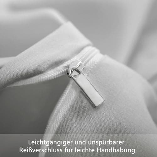 RUIKASI Bettwäsche-Set 4-teilig 135x200 Mikrofaser, 2x Bettbezug 135x200 + 2x Kissenbezug 80x80 cm, OEKO‑TEX, weich & bü