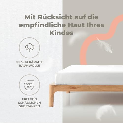 Soft Dream Spannbettlaken 90x200 cm Dunkelgrau – 100% gekämmte Baumwolle Jersey – für Kinder- & Juniorbett