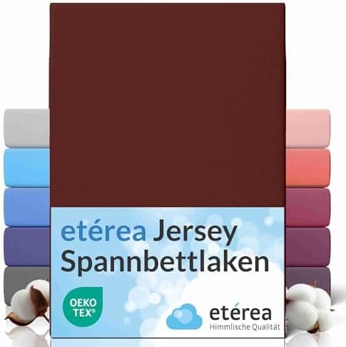 etérea Jersey-Spannbettlaken 80x200 cm Weiß – 100% Baumwolle, OEKO-TEX MADE IN GREEN & STANDARD 100