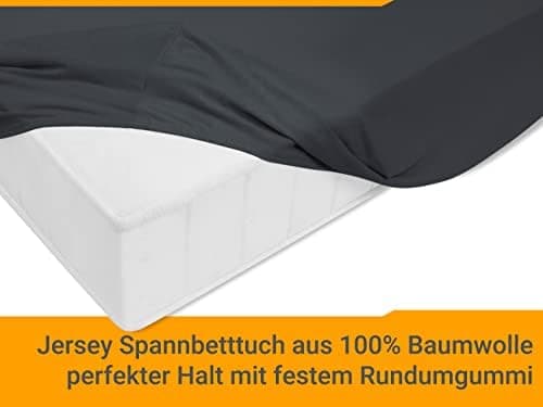 Jersey-Spannbetttuch – 100% Baumwolle, 180–200 x 200 cm