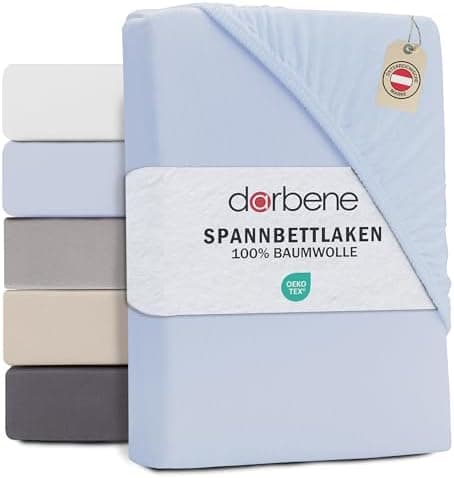 Spannbettlaken 140x200 cm – Jersey Baumwolle, Oeko‑TEX zertifiziert