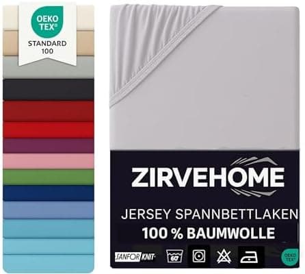 Spannbettlaken 120x200 cm – Jersey 100% Baumwolle – für Matratzen bis 25 cm Höhe