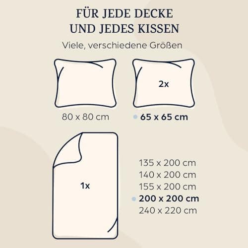 sleepwise Bettwäsche 135x200 Mikrofaser – ÖKO‑TEX zertifiziert, bügelfrei & knitterfrei, 2‑tlg. (inkl. 80x80 cm Kissenbe