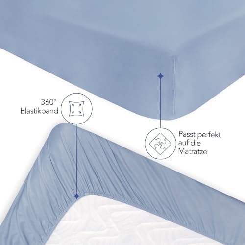 Dreamzie Spannbettlaken 120x200 cm – 100% Mikrofaser, Hoher Steg bis 35 cm