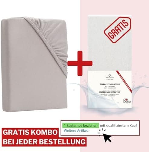 Spannbettlaken 90x200 – Jersey 100% gekämmte Baumwolle, passend für Matratzen bis 30 cm