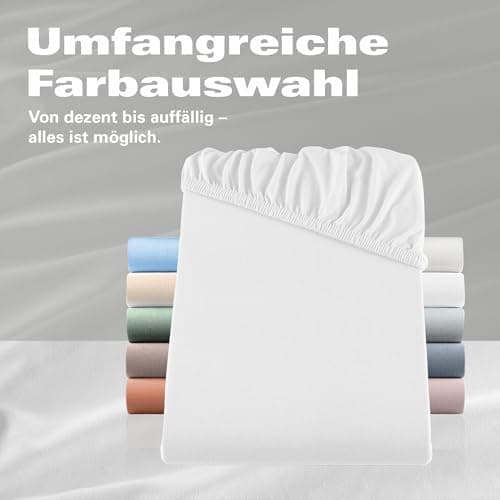 BaSaTex Bio-Jersey Spannbettlaken 120x200 cm – 100% Bio-Baumwolle, GOTS-zertifiziert – Taupe