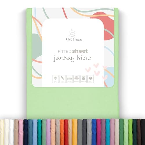 Soft Dream Spannbettlaken 90x200 cm Dunkelgrau – 100% gekämmte Baumwolle Jersey – für Kinder- & Juniorbett