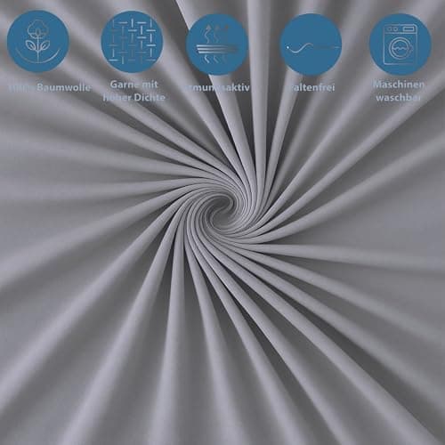 Spannbettlaken 120x200 cm – Jersey 100% Baumwolle – für Matratzen bis 25 cm Höhe