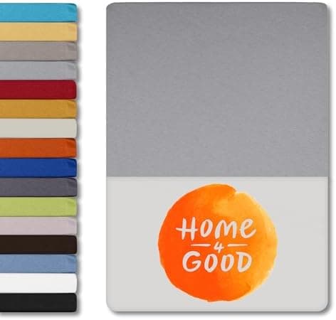 home4good Spannbettlaken 120x200 cm – Jersey 100% Baumwolle (OEKO-TEX STANDARD 100) – für Matratzenhöhe 15–25 cm, Weiß