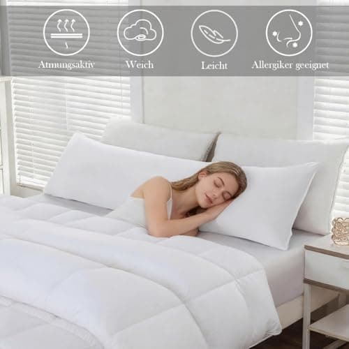 Kissenbezug 40x80 cm 2er Set – 100% Mikrofaser Beige, weich & bügelfrei mit Reißverschluss