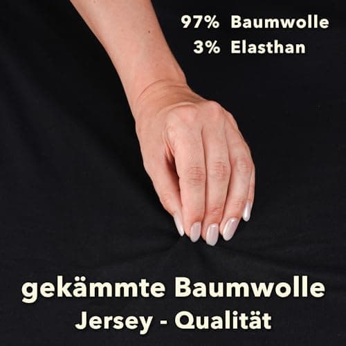 STUDIO Spannbettlaken Jersey – 97 % Baumwolle / 3 % Elastan – 120×200 / 120×220 / 130×200 / 130×220 cm, passend für Matr