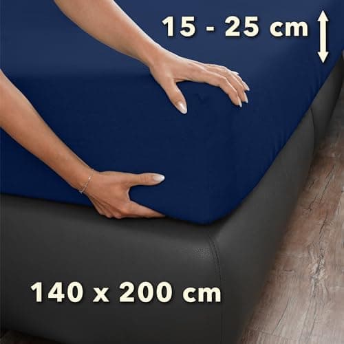 STUDIO Basic Frottee-Spannbettlaken 90 x 200 cm – weiches 80% Baumwolle/20% Polyester, elastisch & bügelfrei, OEKO-TEX f