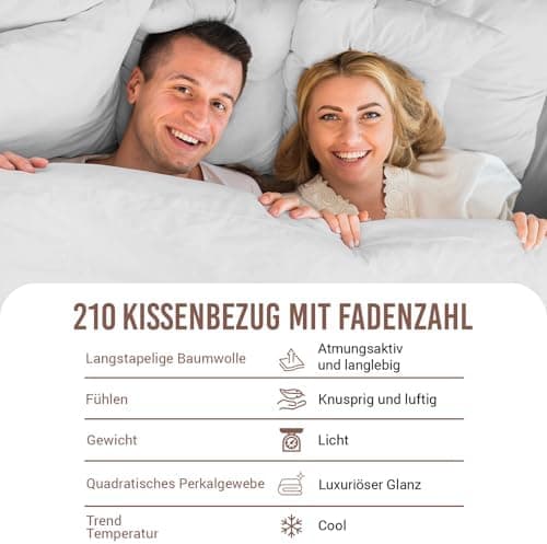 Pizuna Kissenbezüge 2er-Pack 40 x 80 cm Dunkelblau – 100% Langstapel-Baumwolle, 400 Fadenzahl