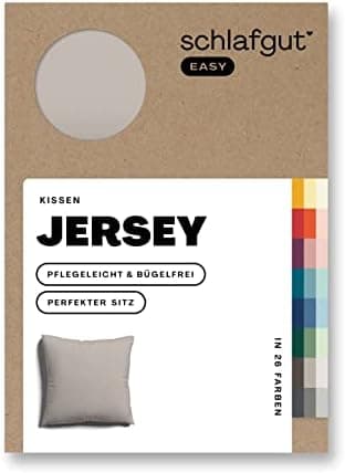 Schlafgut Easy Jersey Kissenbezug 40 x 40 cm – 100% Baumwolle, superweich & atmungsaktiv, Green Mid