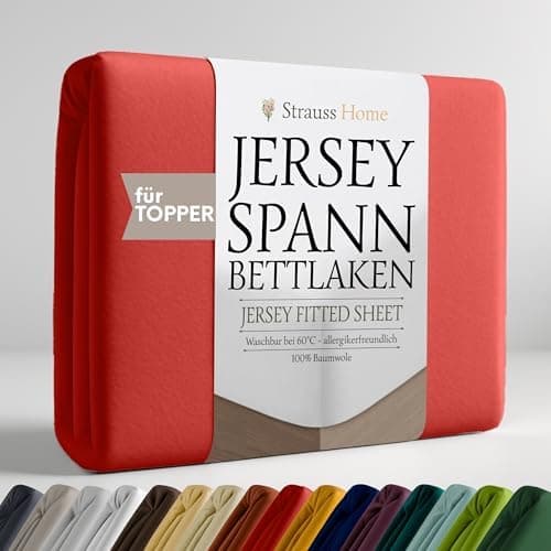 Jersey-Spannbettlaken / Spannbetttuch – 100% Baumwolle, 180x200–200x200 cm