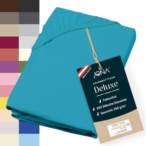 Spannbettlaken Deluxe Hotelqualität – 100% Baumwoll-Jersey, 240 g/m² – 180–200 x 200–220 cm