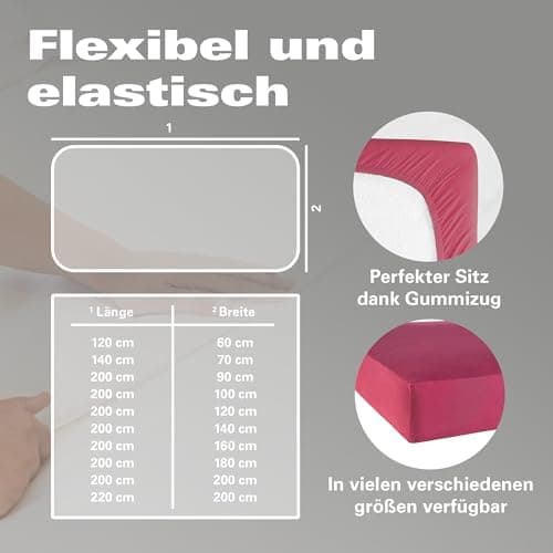 BaSaTex Bio-Jersey Spannbettlaken 120x200 cm – 100% Bio-Baumwolle, GOTS-zertifiziert – Taupe