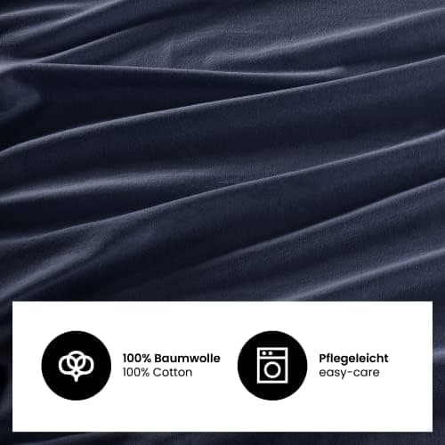 Jersey-Spannbettlaken 100% Baumwolle 180×200–200×200 cm