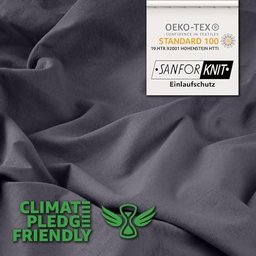 STUDIO Spannbettlaken Jersey – 97 % Baumwolle / 3 % Elastan – 120×200 / 120×220 / 130×200 / 130×220 cm, passend für Matr