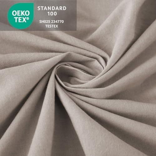SOULFUL Spannbettlaken 120 x 200 cm (bis 25 cm Matratzenhöhe) – 100% gewaschene Baumwolle, atmungsaktiv & leinenartiger