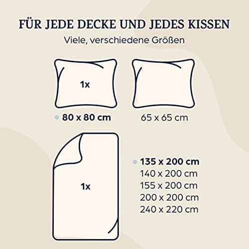sleepwise Bettwäsche 135x200 Mikrofaser – ÖKO‑TEX zertifiziert, bügelfrei & knitterfrei, 2‑tlg. (inkl. 80x80 cm Kissenbe