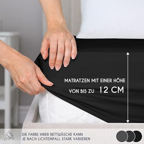 Dreamzie Spannbettlaken 90x190/200 cm – 100% Jersey‑Baumwolle, OEKO‑TEX STANDARD 100