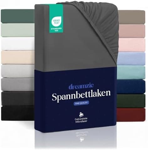 Dreamzie Spannbettlaken 120x200 cm – 100% Mikrofaser, Hoher Steg bis 35 cm