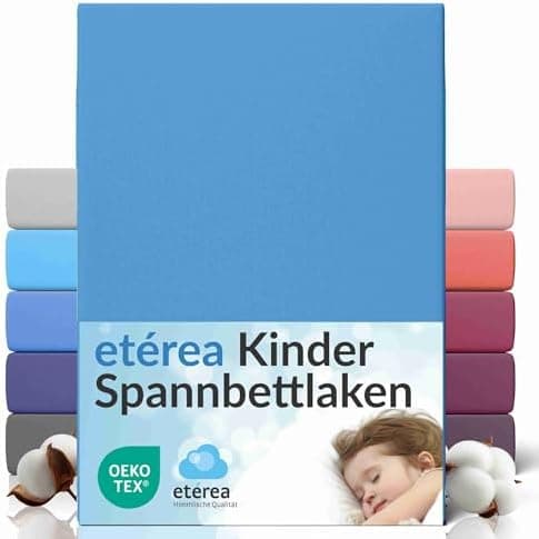 etérea Jersey-Spannbettlaken 80x200 cm Weiß – 100% Baumwolle, OEKO-TEX MADE IN GREEN & STANDARD 100