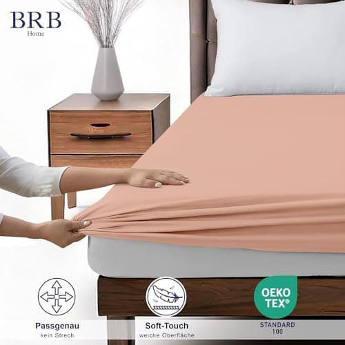 Spannbettlaken 90×200 cm – 100% Baumwolle (Oeko‑TEX) – für dicke Matratzen bis 27 cm