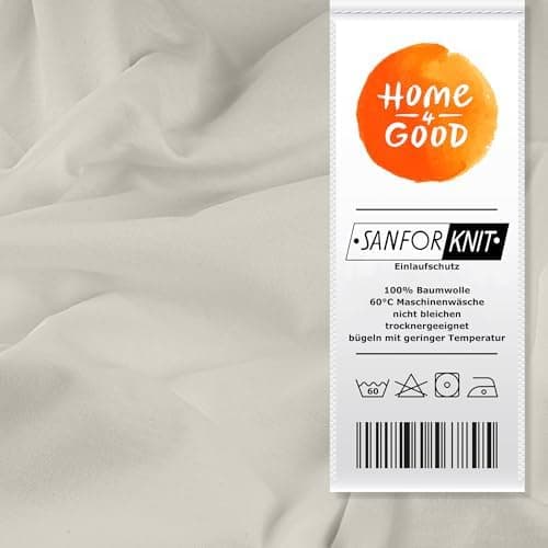 home4good Spannbettlaken 120x200 cm – Jersey 100% Baumwolle (OEKO-TEX STANDARD 100) – für Matratzenhöhe 15–25 cm, Weiß