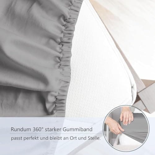 LuxClub Spannbettlaken 90–100x200 cm – 100% Jersey-Baumwolle | 30 cm Steghöhe | Weich & knitterfrei