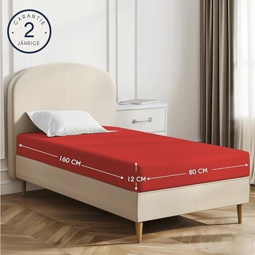 Dreamzie Spannbettlaken 90x190/200 cm – 100% Jersey‑Baumwolle, OEKO‑TEX STANDARD 100