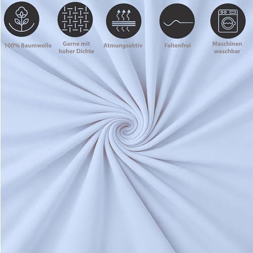 Spannbettlaken 120x200 cm – Jersey 100% Baumwolle – für Matratzen bis 25 cm Höhe