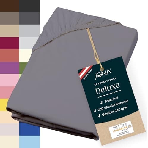 Spannbettlaken Deluxe Hotelqualität – 100% Baumwoll-Jersey, 240 g/m² – 180–200 x 200–220 cm