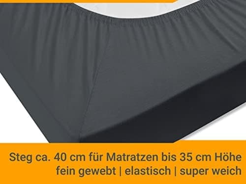 Jersey-Spannbetttuch – 100% Baumwolle, 180–200 x 200 cm